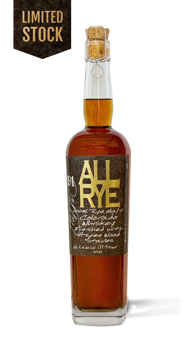 291 ALL RYE 100% RYE MALT COLORADO WHISKEY
